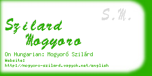 szilard mogyoro business card