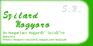 szilard mogyoro business card